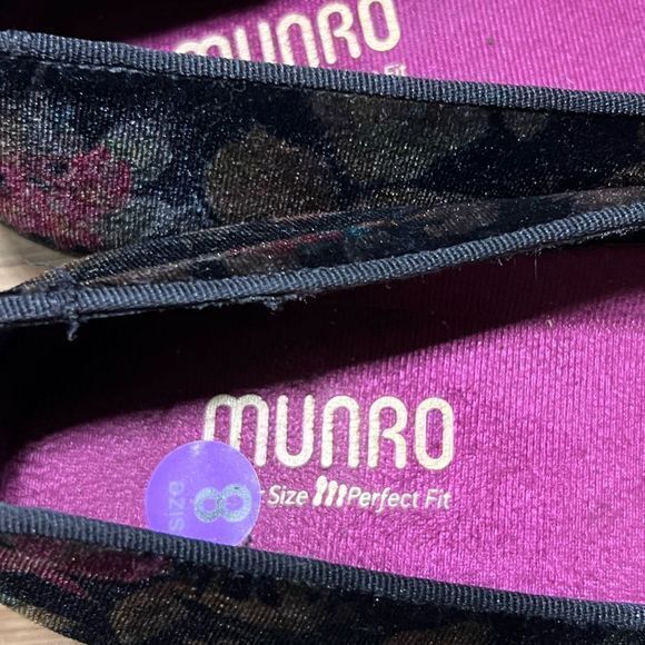 Munro Sz 8 American Proper Perfect Fit Floral Velvet‎ Lulu Slip On Loafers - Picture 4 of 7